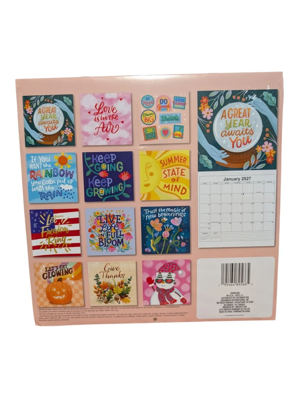 Good Vibes 2027 Monthly Planner Calendar  Set